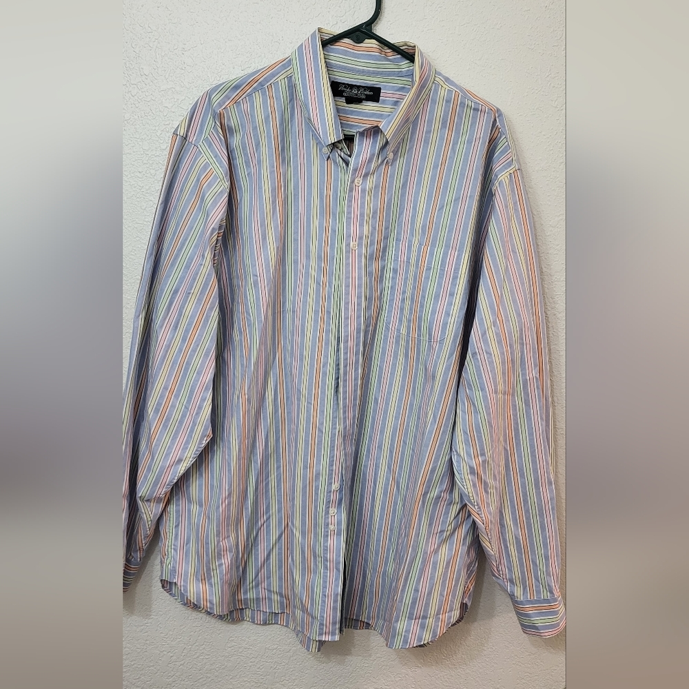Brooks Brothers Country Club Egyptian Cotton Button Shirt Men's XL - Picture 4 of 5